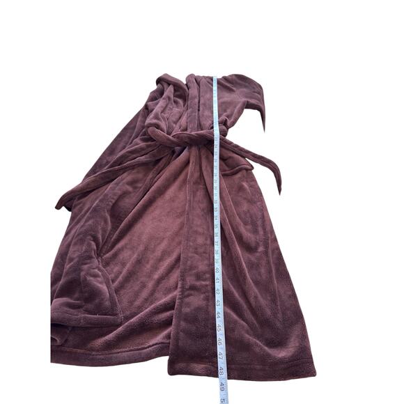 Restoration Hardware Luxury Plush Lounge Loungewear Long Robe Purple Medium - Picture 10 of 10